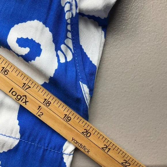 Lilly Pulitzer Schooner Blue Dock Hopper Nautical Palazzo Pippa Pants Wide Leg - Picture 9 of 15